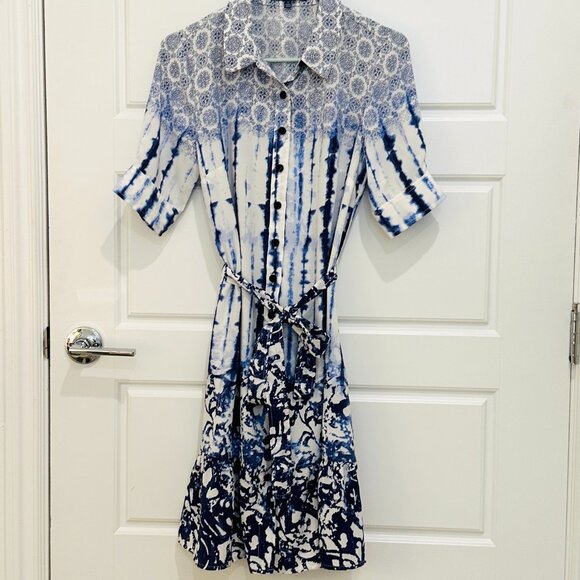 PETER SOM FOR DESIGNATION BELTED DRESS SIZE 6 - Picture 1 of 7